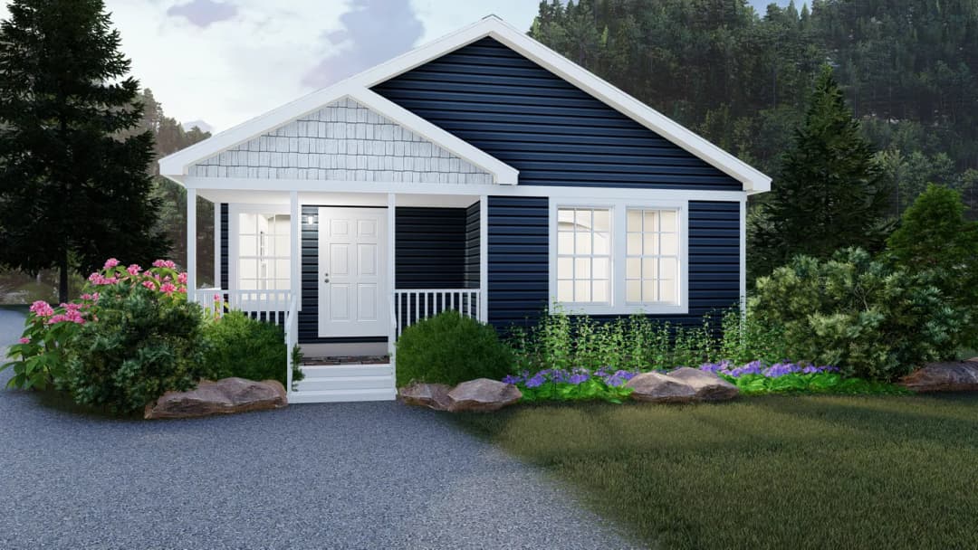 Scenic meadow view elite exterior home features