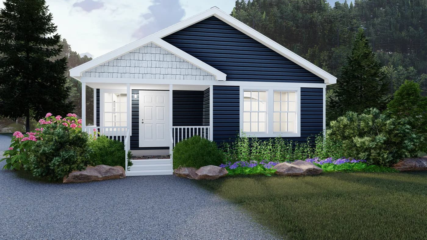 Scenic meadow view elite exterior home features