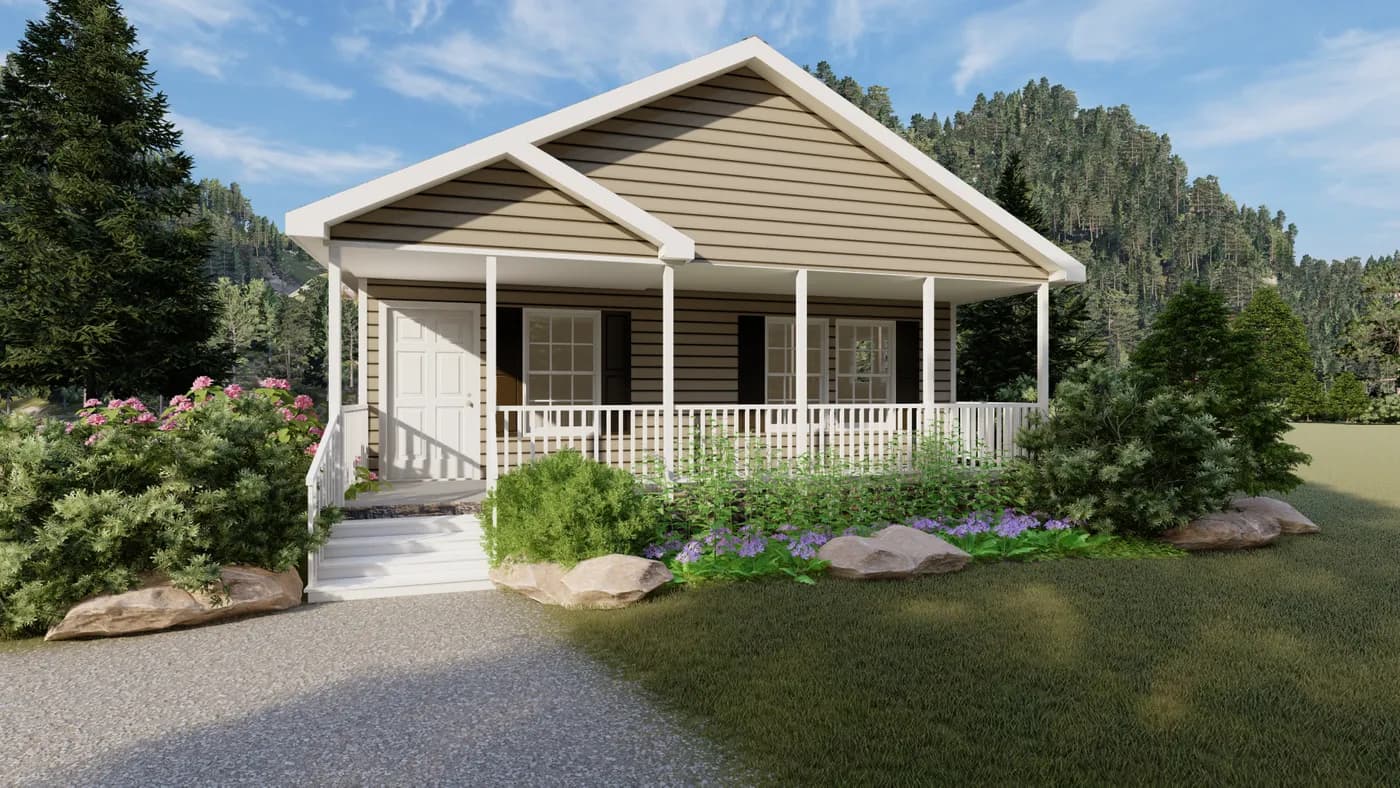 Scenic mountain view elite hero, elevation, and exterior home features