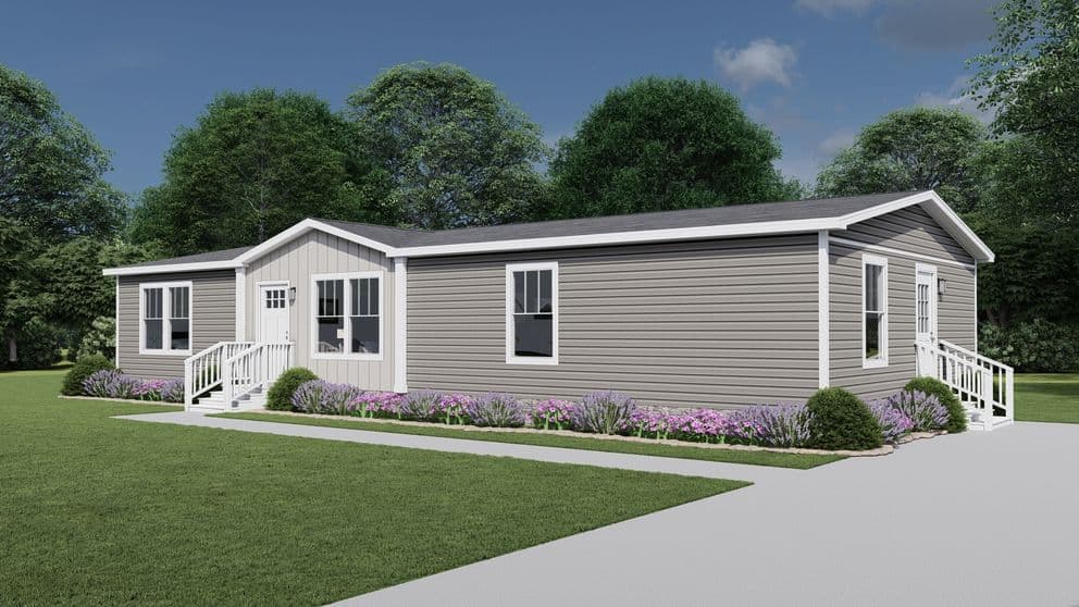 Lovely day elevation, exterior, and hero home features